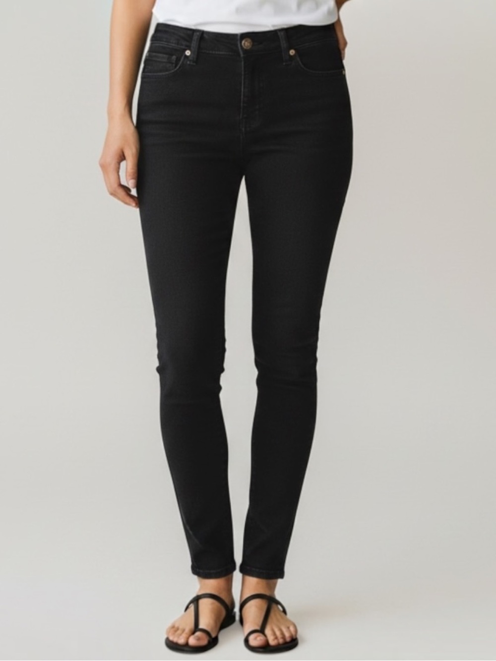 Style & Co. women’s jeans black SZ 8 medium skinny stretch mid rise #331